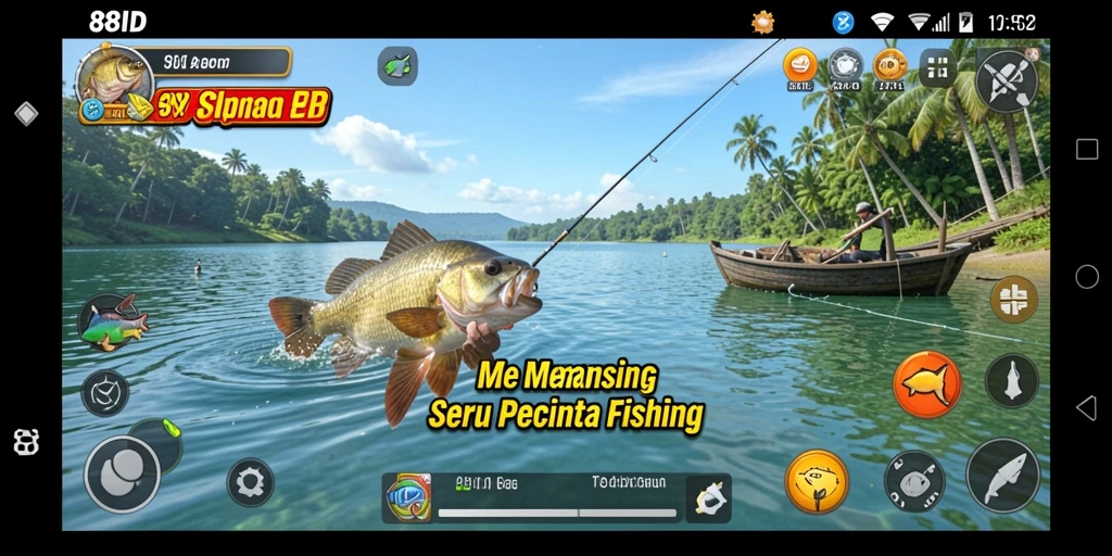 Gameplay seru dalam memancing ikan di 88ID.