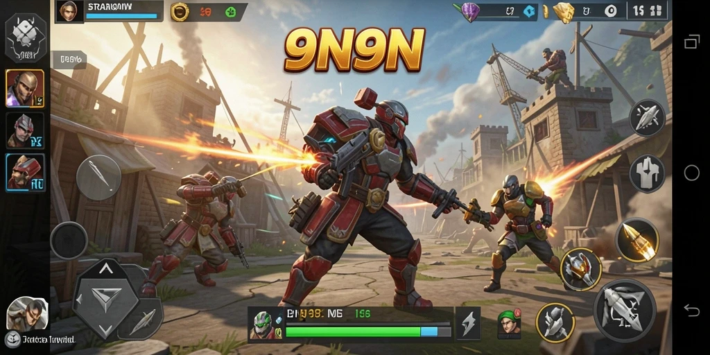 Tampilan gameplay menarik dari 9N9N dengan berbagai strategi.