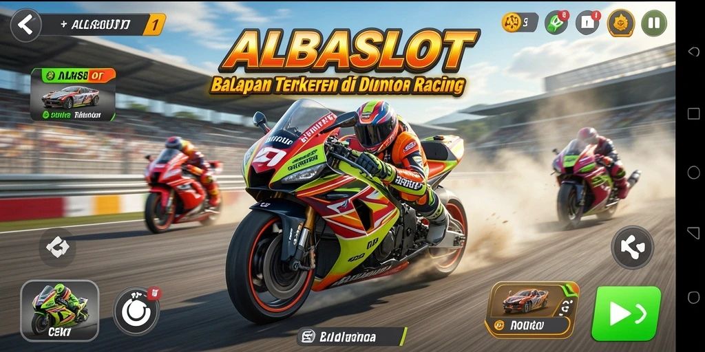 Screenshot menampilkan gameplay mendebarkan dalam ALBASLOT.