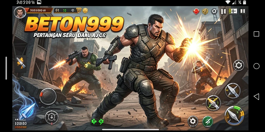 Tampilan gameplay BETON999 yang intens dan penuh aksi.