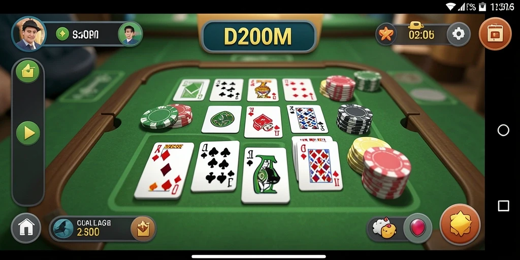 Tampilan menarik dari gameplay Gaple D200M yang seru dan interaktif.
