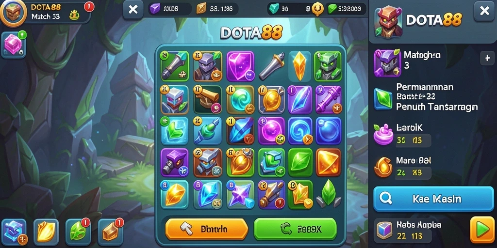 Tampilan gameplay DOTA88 yang penuh warna dan dinamis.
