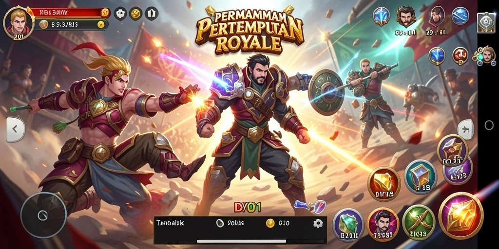 Gameplay DY01 yang mendebarkan dalam suasana pertempuran Battle Royale.