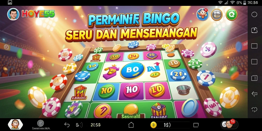Tampilan gameplay seru dari Bingo di HOYE55.