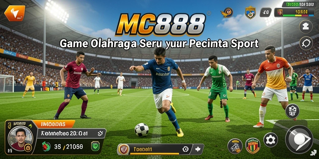 Screenshot gameplay MC888 dengan aksi olahraga yang mendebarkan.