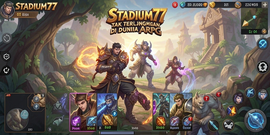 Tampilan gameplay epik dalam STADIUM77 yang memukau dan mendebarkan.