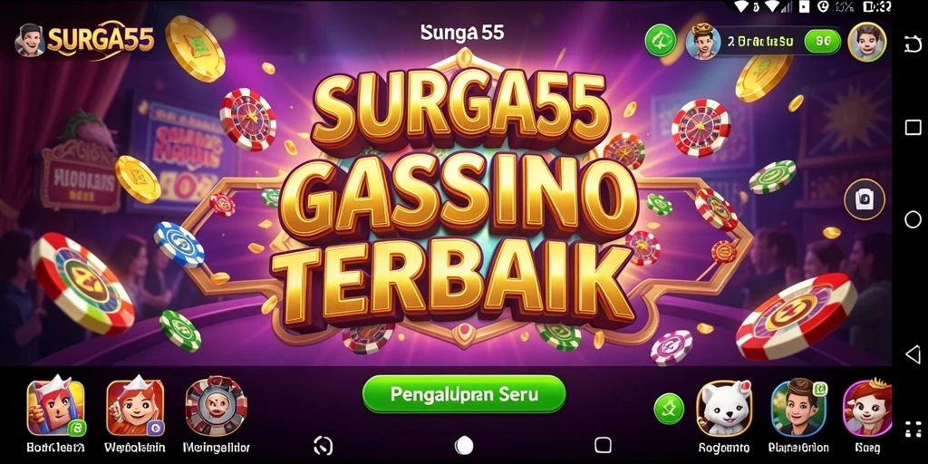 Tampilan menarik dari gameplay kasino di SURGA55.